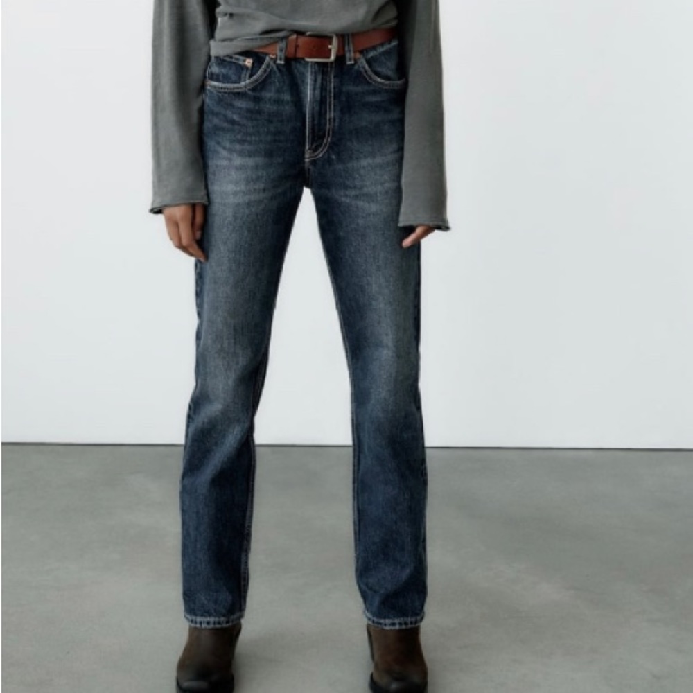 Zara TRF straight leg jeans with high waist size 6/28